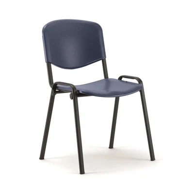 Image of Dynamic BR000058 ISO Stacking Frame Chair Without Arms Black/Blue