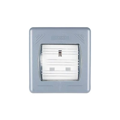 Image of Schneider Electric Exclusive Weatherproof Outdoor Unswitched Single Power Socket, IP55 Rated, 13A, GWP3050, Grey