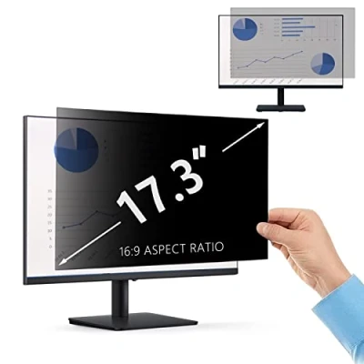 Image of PaceBid 17.3 Inch Privacy Screen Filter for 16:9 Aspect Ratio Laptop/Computer Monitor Anti scratch Glare Protector Spy Film Widescreen Display (17.3&quot;, 16:9)