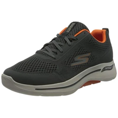 Image of Skechers Men&#039;s Go Walk Arch Fit Idyllic Sneaker,Black Textile/Synthetic,7.5 UK