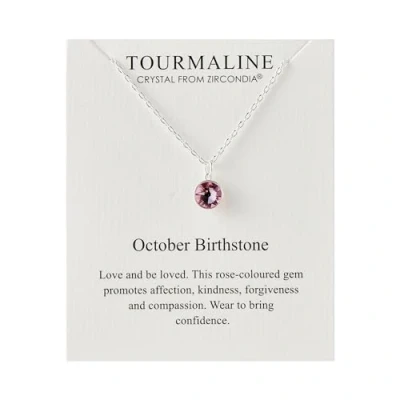Image of Philip Jones October (Tourmaline) Birthstone Necklace Created with Zircondia® Crystals