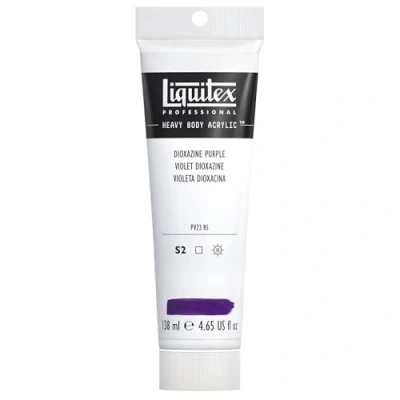 Image of Liquitex 1047186 Professional Heavy Body Acrylic Paint 138 ml tube, Dioxazine Purple