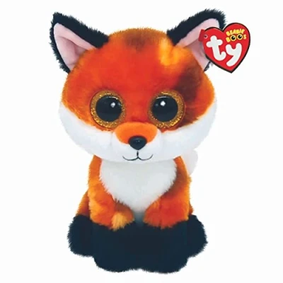 Image of Ty Meadow Fox Beanie Boos 6&quot; Baby Soft Plush Toy Collectible Cuddly Stuffed Teddy
