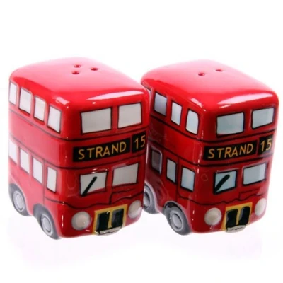 Image of London Routemaster Bus Novelty Ceramic Salt &amp; Pepper Set by Cruet Sets
