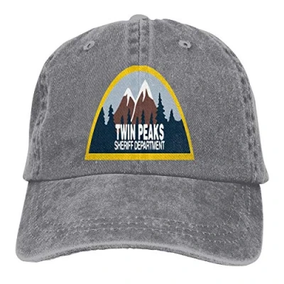 Image of ATOurDealss Trucker Cap Twin Peaks Sheriff Department Durable Baseball Cap,Adjustable Dad Hat Black