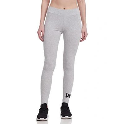 Image of PUMA ESS Logo Leggings, Light Gray Heather, XL