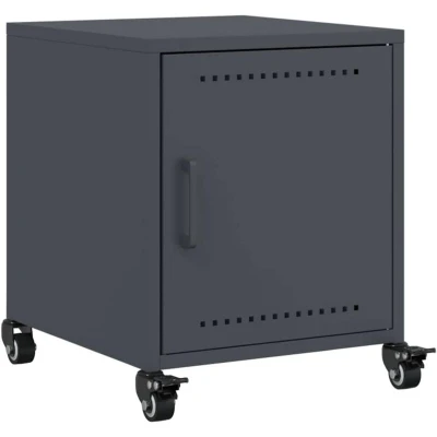 Image of vidaXL Bedside Cabinet Anthracite 36x39x43.5 cm Steel