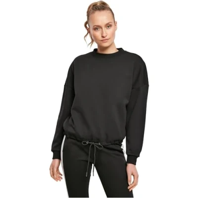 Image of Build Your Brand Women&#039;s Oversize Crew Neck Grey S