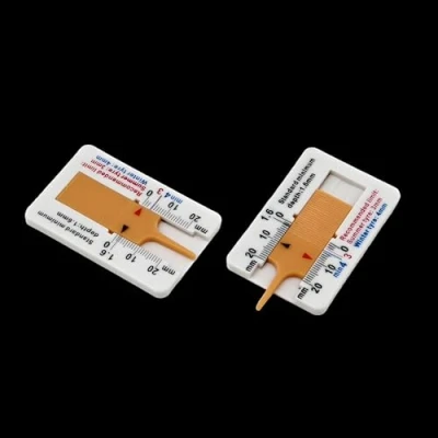 Image of RHINORO (Pack of 2) Car Van Tyre Tire Depth Gauge Measure Tool Meter Vernier Caliper Tread Scale
