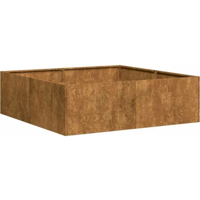 Image of vidaXL Planter Rusty 100x100x30 cm Weathering Steel