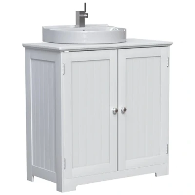 Image of Bath Vida Priano Under Sink Bathroom Cabinet Floor Standing Storage Cupboard Basin Unit, White