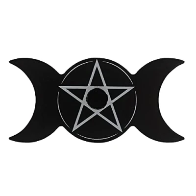 Image of Triple Moon Design Black Mini Spell Candle Holder