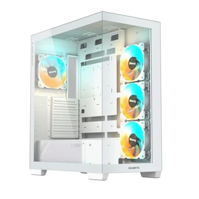 Image of GIGABYTE Panoramic Stealth Ice GB C500PI ST ATX Mid Tower PC Case White, White