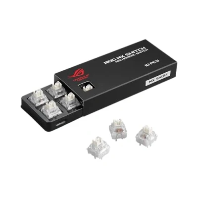Image of ASUS ROG NX Snow Switches (10 pcs), Pre Lubed, 1.8mm Actuation Point, PC &amp; POM housing, Stem