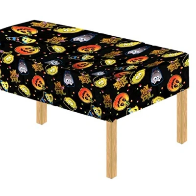 Image of (Davies 11789) Halloween Party Pumpkin Witch Kids Table Cover / Tablecloth Wipe Clean
