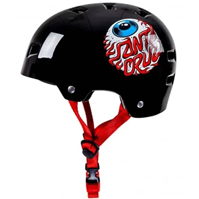 Image of Bullet Santa Cruz Eyeball Youth Helmet Gloss Black (49 54cm)