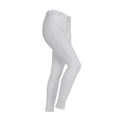 Image of Shires Saddlehugger Horse Riding Jodhpurs in White Maids/Childs 9/10Yrs,