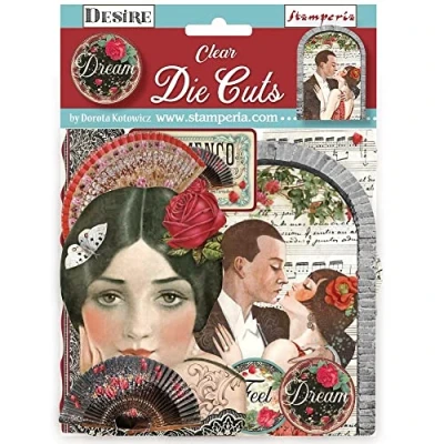 Image of Stamperia International Clear Die Cuts Desire, Multicoloured, one Size