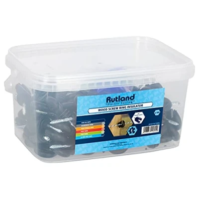 Image of Rutland Essentials Wood Screw Ring Insulator (100) inc. Spinner