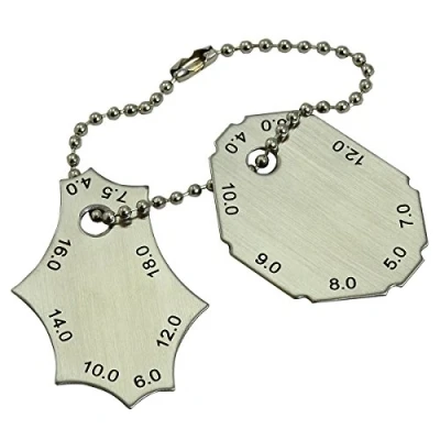 Image of RIVERWELD Two Piece Fillet Weld Gauge Set Depth gauges Welding Inspection Measurement Test Ulnar