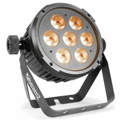 Image of beamz 151.308 BT280 LED Flat Par 7x10W 6 in 1 RGBAW UV