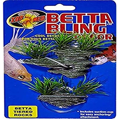 Image of Zoo Med 78074 Betta Bling Tiered Rocks, Black
