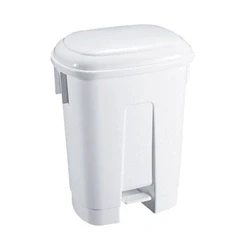 Image of Derby 60L White Plastic Pedal Bin