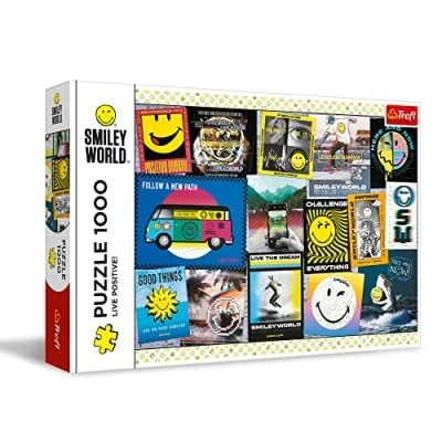 Image of Trefl 10729 de 1000 pièces Collage, Sourire, Heureux, Bricolage, Divertissement Créatif, Puzzle Classique Pour Adultes et Enfants 12, Smiley World, Live Positive