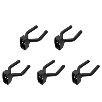 Image of Fiorky 5Set Guitar Wall Mount Hanger, Holder for Acoustic Hanger with Screws Bass Instrument Accessories Fits All Size Guitars, Bass, Mandolin, Ukele