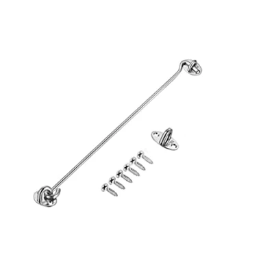 Image of SUS304 Cabin Hook Stainless Steel Heavy Duty Door Eye Catch Window Latch Lock Shed Gate Silent Holder (12 Inch)