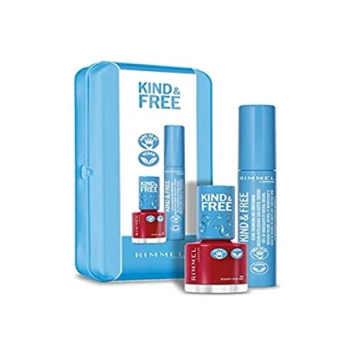 Image of Rimmel London Kind &amp; Free Enamel Poppy Pop Red Mascara Gift Kit
