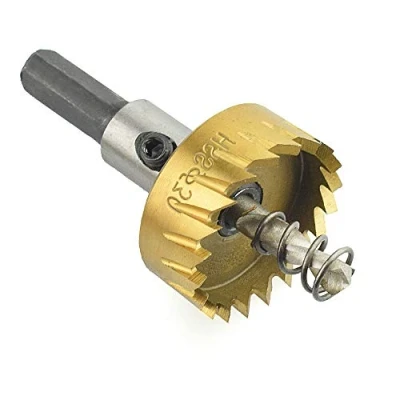 Image of Hole Saw Cutter 16mm HSS Titanium Tool Kit Drill Bit Set Stainless Steel Metal Alloy Remover Tools for Steel, Iron, Copper, Brass, Aluminum, Fiberglass