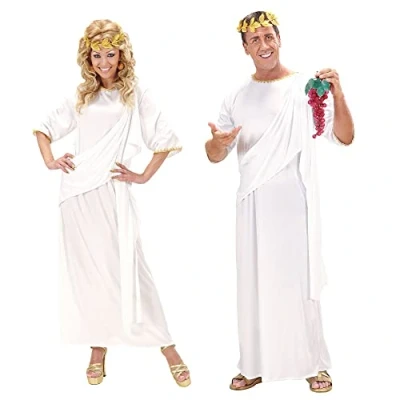 Image of Widmann Toga costume, white, Greek goddess/god, Roman/Roman, fancy dress costumes, carnival