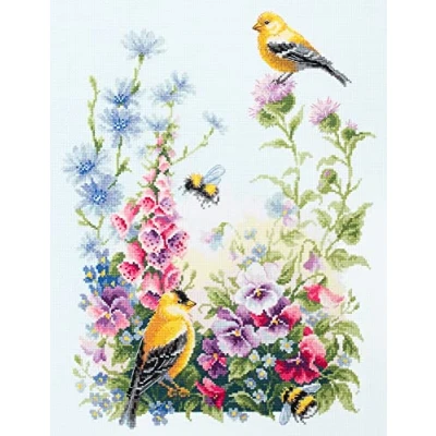 Image of Magic Needle 130 031 ZW Summer Song Counted Cross Stitch Kit Zweigart Edition Cotton Multi Coloured 31 x 40 cm
