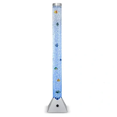 Image of MiniSun 120cm Colour Changing Sensory Mood Lighting LED Novelty Bubble Tower Fish Lamp (120cm)