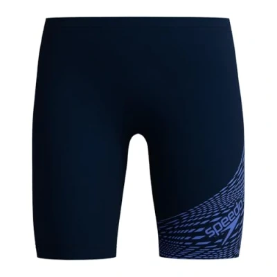 Image of Speedo Boy&#039;s Medley Logo Jamer Kids Swim Practice Technical Fabric Athletic Design, Cobalt Pop, 7 87 8