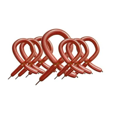 Image of 50 pieces Long Magic Balloons DIY Modelling Twisting Balloon Animals 260Q Plain Latex Party for Birthday Christmas Decorations Brown Color