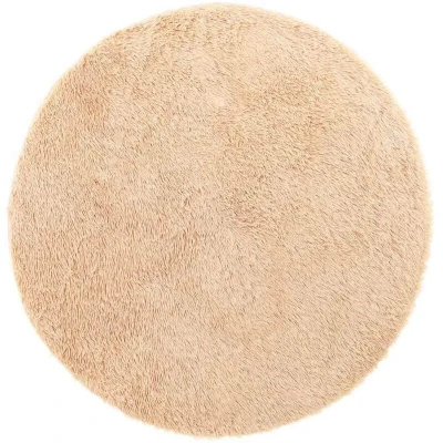 Image of vidaXL Shaggy Rug High Pile NAVARRA Beige 240x240 cm Polyester
