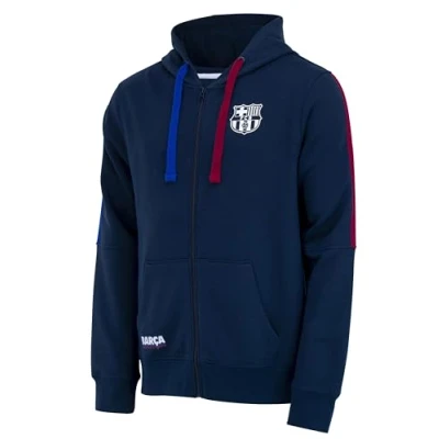 Image of FC Barcelona Official Collection Men&#039;s Zipped Hooded Jacket Football Size XXL
