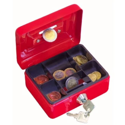 Image of Wedo 144 099 Stainless Steel Cash Register (Blue, Red, Blue, 125 x 95 63 mm)