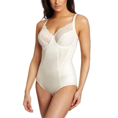 Image of Maidenform Women&#039;s Vintage Chic Body Avec Dentelle Et Armatures Control Knickers, Off white (Buttercream), 40DD