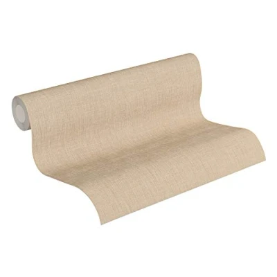 Image of Livingwalls Plain Wallpaper Metropolitan Stories Non Woven 10.05 m x 0.53 Brown Made in Germany 369257 36925 7