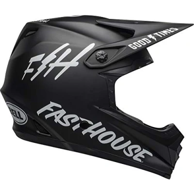 Image of Bell Full 9 Fusion MIPS MTB Face Helmet 2019: Fasthouse Matte Black/White S 53 55cm