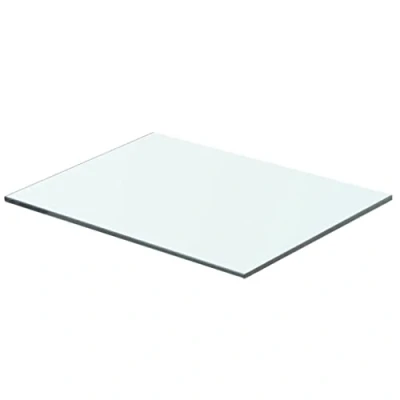 Image of vidaXL Shelf Panel Glass Clear 40x25cm Storage Plate Sheet Shelving Display