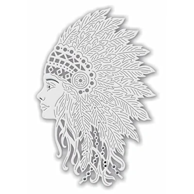 Image of Sweet Dixie Metal Cutting Dies Female Native American,Silver
