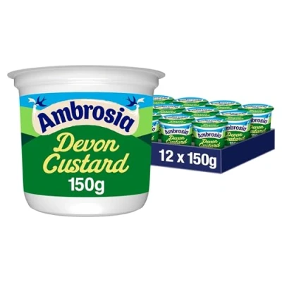 Image of Ambrosia Devon Ready to Eat Custard 150 g Pot (Pack of 12)