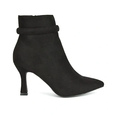 Image of ESSEX GLAM Womens Pointed Toe Ankle Boots Ladies Stiletto Kitten Heel Booties Size 3 8