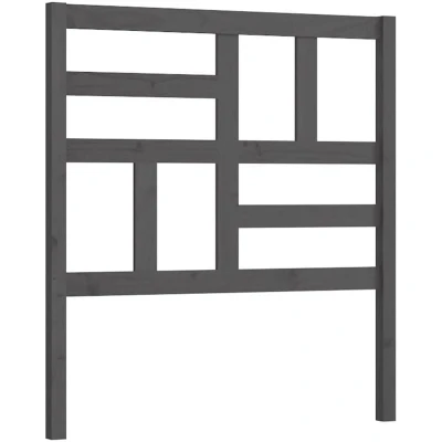 Image of vidaXL Bed Headboard Grey 96x4x104 cm Solid Wood Pine