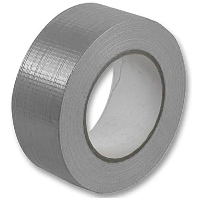 Image of Right Pack 1 x Premium Roll Silver/Grey Duct Tape 48mm 50m (2), Strong Heavy Duty Waterproof Cloth Gaffer Gaffa Book Binding Indoor Outdoor