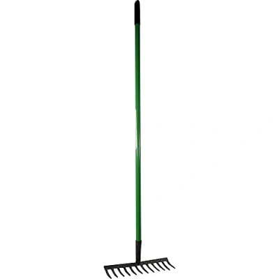 Image of Steel Garden Tools Farming Rake Gardening Home Landscape High Sand Dirt Soil Harvesting Leaf Leaves Fall Autumn Winter